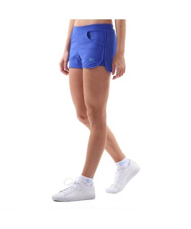 Sportkind Girls & Women Tennis Volleyball Sport Shorts 2-in-1 with Inner Shorts & Pockets Cobalt Blue XL