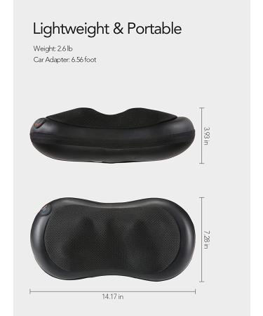 Shiatsu Neck & Back Massager Pillow with Heat - Deep Tissue Kneading for Muscle Pain Relief - Gift for Mom & Dad - Buy Online on GoSupps.com