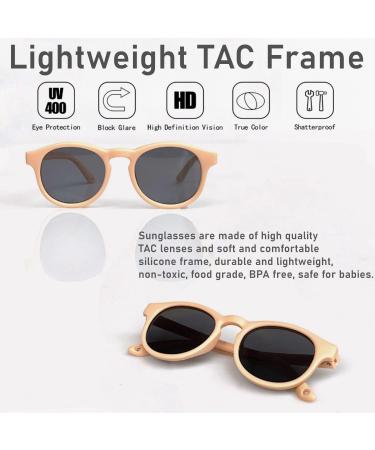 iNszkoos Flexible Polarized Baby Sunglasses with Strap | UV 400 Protection | Silicone Frame | Pink | 0-48 Months - Buy Online on GoSupps.com