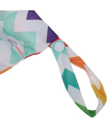 FENICAL Stylish Mom Infant Diaper Bag - Waterproof Reusable Nappy Bag with Dual Zipper Rainbow Design - Buy Online on GoSupps.com