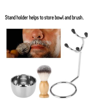 Professional Shaving Set: Shaving Brush Bowl & Safety Razor Stand for Grooming Excellence - Buy Online on GoSupps.com