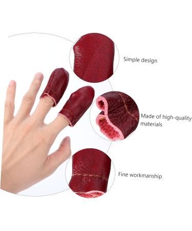 VILLCASE 12 Pcs Knit Mittens Thimble Set - Leather Finger Protectors for Knitting Sewing & Needle Felting - Craft Shield Covers & Thumb Thimbles - Buy Online on GoSupps.com