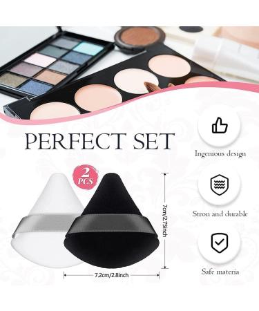 6 pieces of velvet triangle powder puff soft makeup powder puff used to mix and apply loose or compact powder makeup powder puff set makeup powder puff /72 (Color : Black skin) - Buy Online on GoSupps.com