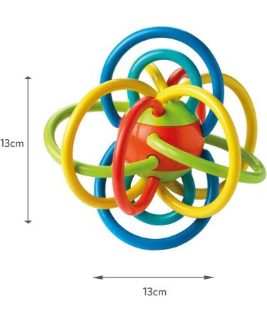Nuby Lots A Loops Teething Ring | Built-in Rattle Toy | Refrigerator Safe | 3 Months+ | 1 Count - Buy Online on GoSupps.com