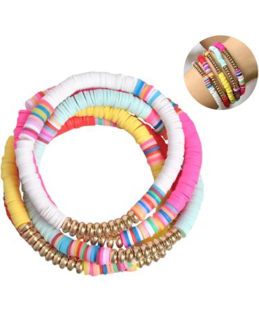 VALICLUD 5pcs Clay Bracelet Fashion Jewelry Decorative Hand Chain Delicate Pendant Womens Bracelet Colorful Embellishment Bracelet Colorful Wristbands Polymer Clay Bracelets Miss Dressing - Buy Online on GoSupps.com