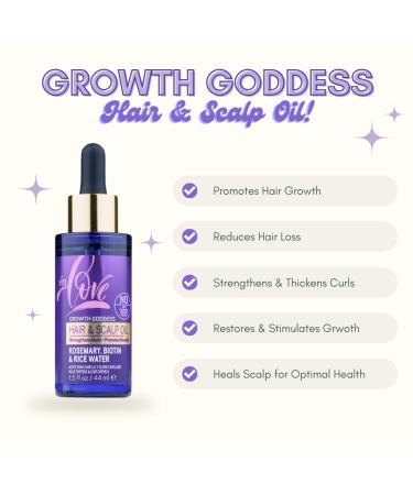 Growth Goddess Hair & Scalp Oil | Strengthen Curls & Promote Growth with Rosemary Biotin & Organic Rice Water | Repair Split Ends & Soothe Dry Scalp | JBC Serum - Buy Online on GoSupps.com