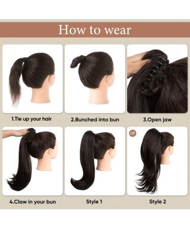 Dirty Blonde 18 Inch Clip in Ponytail Extension - Long Curly Wavy Hairpiece for Women - Buy Online on GoSupps.com