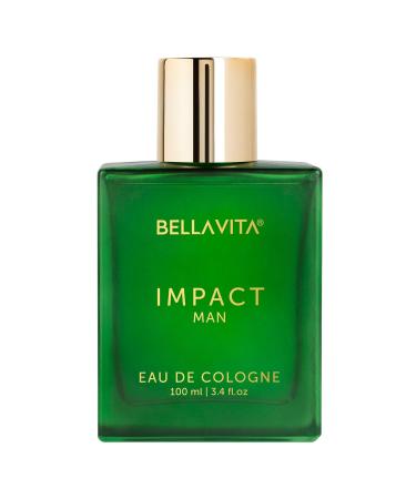 Bella Vita Luxury IMPACT MAN Eau De Cologne Perfume with Mandarin Orange Patchouli Cedar | Woody Citrusy Long Lasting EDC Fragrance Scent for Men 100Ml