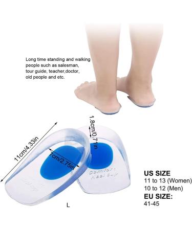 Buy Gel Heel Cups for Plantar Fasciitis - Silicone Insole Pads for Pain Relief & Support (US Size 7-12) - Best Inserts for Sore Feet - Buy Online on GoSupps.com