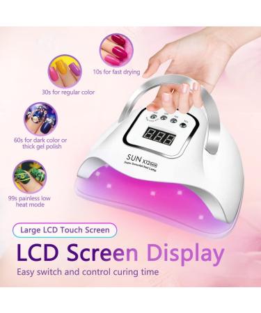 BEENLE Upgraded 280W UV LED Nail Lamp | Fast Nail Dryer with 66 LED Beads | Portable Handle, 4 Timer Settings, Infrared Sensor | Larger Space, Red Light - Buy Online on GoSupps.com