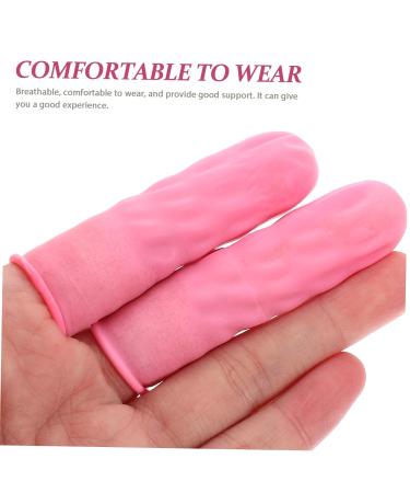 100pcs Nitrile Anti-Static Finger Cots - Protective Finger Sleeves for Electronics - Latex-Free Pink Covers | 6.5x2.5cm - Buy Online on GoSupps.com