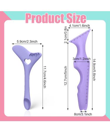 Eyeliner Stencils Aid 2 Pcs Silicone Eyeliner Tool Eyeliner Applicator Tool for Eyelash Lipstick Eyeliner (Purple) - Buy Online on GoSupps.com