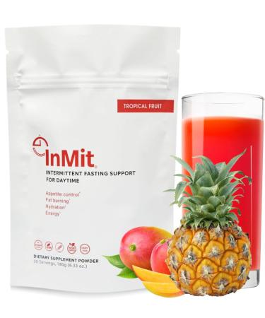 InMit Daytime Intermittent Fasting Support Drink That Provides Nourishment with 9 Essential Ingredients Electrolytes | Vegan-Friendly Gluten-Free Non-GMO Dairy-Free | Tropical Fruit