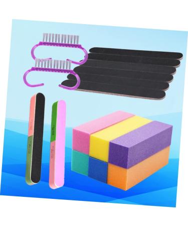 Beavorty 1 Set Nail Block Shiner Mini Nail Brush Buffing Block Nail buffers Nail polishing Block Nail File kit fingernail Buffer Cleaning Tool Cleaning kit Nail Files Manicure 18x4cm - Buy Online on GoSupps.com