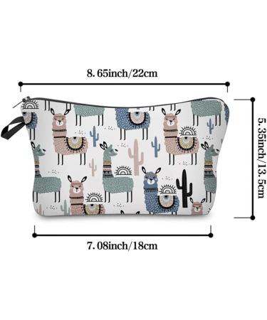 Minkissy Alpaca Cultural Handbag - Waterproof Portable Cosmetics Organizer for Women (22x18 cm) - Buy Online on GoSupps.com