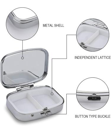 Pill Box Tribal Design with Turtle Print | 2 Compartment Portable Medicine Organizer | Decorative Metal Pill Case for Pocket or Purse - Buy Online on GoSupps.com
