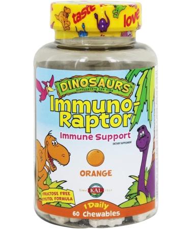 KAL Dinosaurs Immuno-Raptor Immune Support Chewables - 60 Orange Gummies - Buy Online on GoSupps.com