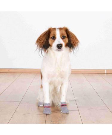 Trixie 19504 Dog Socks - Anti-Slip Large (L) Grey - 2 Pcs - Ideal for Dogs | International Shipping Available - Buy Online on GoSupps.com