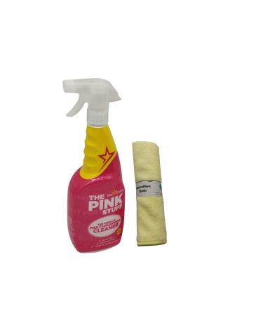 The Pink Stuff Miracle Multi Purpose Trigger Action Cleaner Spray 850ml with Microfibre Cleaning Cloth | Grease & Stains Remover in Bathrooms and Kitchens