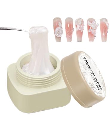 3D Nail Gel 5g Strong Nail Gel | Natural Nail Gels Stable Nail Gel for Nail Extensions Suitable for Beginners with Natural Plant-Based Ingredients Offering Over 28 Days of Wear