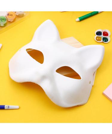 Homoyoyo Cat Masks Set - 10 Unpainted DIY Masquerade Masks for Halloween Cosplay & Costume Parties - Buy Online on GoSupps.com
