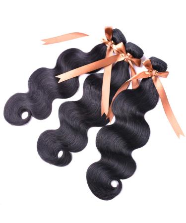 ALLRUN Brazilian Body Wave Human Hair Bundles with Closure - 20 22 24 + 18 Inch Free Part Lace Closure - 100% Unprocessed Virgin Hair - Buy Online on GoSupps.com