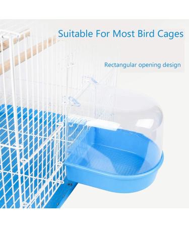Small Blue Bird Bath Cage for Cockatiel, Budgerigar, Macaw, Finch, Parakeet, Conure, Canary - Shower Supplies for Pet Parrots - Buy Online on GoSupps.com