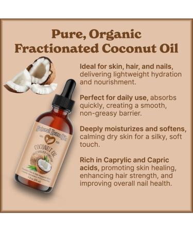 Organic Fractionated Coconut Oil 16oz - Cold-Pressed Carrier Oil for Deep Skin Care & Hair Health - Fast-Absorbing | Natural Born Oils - Buy Online on GoSupps.com