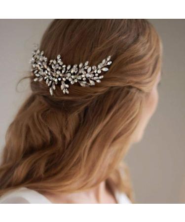 Bride Hair Accessory Bridal Hair Comb Accessories With Crystal Bridal Side Combs Headpiece For Women And Girls - Buy Online on GoSupps.com