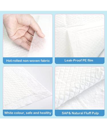 SOFYFINE Disposable Changing Pads - 100 Count Waterproof Bed Pads for Baby | Underpads for Changing Table, Newborn Diaper Pad Liners | Toddler Pee Pad 24 x 17 Inches - White - Buy Online on GoSupps.com