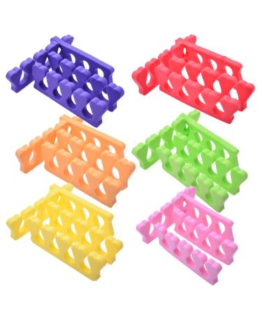 Minkissy Gert Pedicure toe separator nail art finger separator foam toes fore finger fingers relaxing separating walls toe tunnel accessories 15 pieces (random color)
