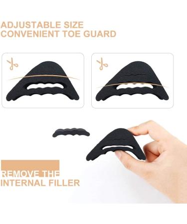 Adjustable Toe Filler Inserts - 4 Pairs for Women Men Unisex Shoes | Reusable Shoe Filler for Too Big Shoes - Black + Beige - Buy Online on GoSupps.com