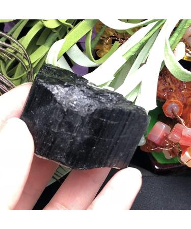 Natural Pure Black Tourmaline Block Home Decoration Reiki Stone ERTEYIN - Buy Online on GoSupps.com