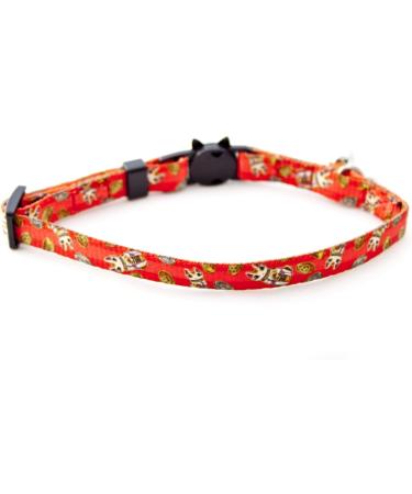 Spoonful of Cats Lucky Cat Maneki Neko Adjustable Safety Collar with Break Away Buckle and Bell - Buy Online on GoSupps.com