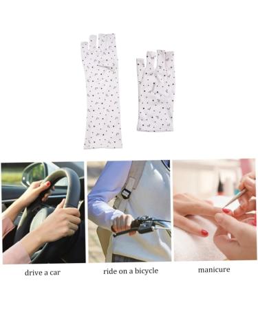 Moisturizing Gloves UPF 50+ Manicure Gloves Anti Uv Shield Gloves for Gel Nail Lamp Nail Art Fingerless Glove for Manicure Dryer Long 11.5X40 Cm - Buy Online on GoSupps.com