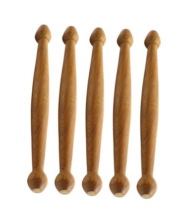Healeeved 5st wood massage device body massage devices portable massage devices made of wood practical massage bars foot massager light wooden sticks hand massage sticks wooden acupuncture rod 12x1.3cm As shown