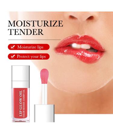 Cherry Plumping Lip Oil Hydrating Tinted Balm | Long-Lasting Nourishing Gloss | Lip Care for Dry Lips | Reduce Lines | Non-Sticky Formula - Buy Online on GoSupps.com