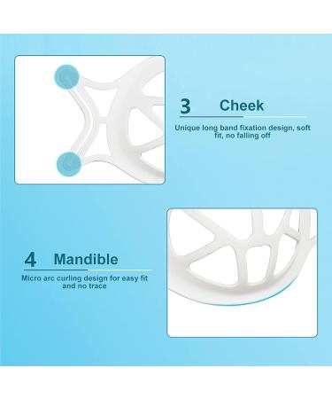 Hoothy 3D Silicone Mask Holder - Washable & Reusable | Protection for Lipstick & Makeup | Enhanced Breathing Space - 5PC - Buy Online on GoSupps.com