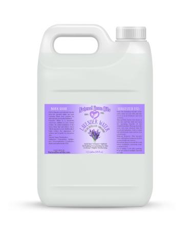 Natural Born Oils Lavender Water 1 Gallon Organic Hydrosol Calming Essence Skin Balancing Hair and Scalp Care 128 Fl Oz (Pack of 1)