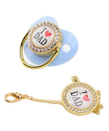 Personalized Bling Schnuller Baby Schnuller Schnuller newborn pacifier pacifier with clip street design silicone baby pacifier baby party anniversary (blue) - Buy Online on GoSupps.com