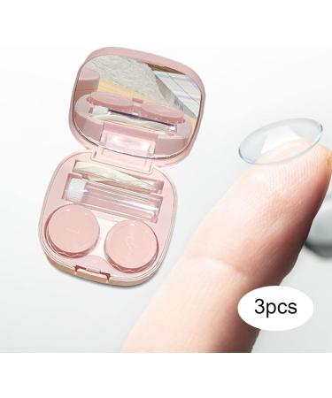 Amagogo Travel Contact Lens Case Set - Lightweight Leak-Proof Pink - 3 Pieces (7x7x2.5 cm) | International Shipping - Buy Online on GoSupps.com