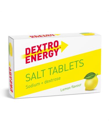 Dextro Energy Salt Tablets Lemon + Natrium - 54g 30 tablets - glucose tablets for fast carbohydrates for energy supply supplement to workout - Buy Online on GoSupps.com