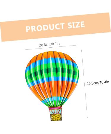 STOBAZA Iron Hot Air Balloon Outdoor Wall Hanging Home Ornament Wall Art Decors Household Child Interior 20.6x26.5x0.5cm As Shown3 - Buy Online on GoSupps.com