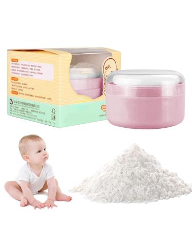 Bo te houppette pour le bain des tout-petits Houppette poudre pour b b et r cipient pour la plage les voyages la maison 1 unit (Lot de 1)