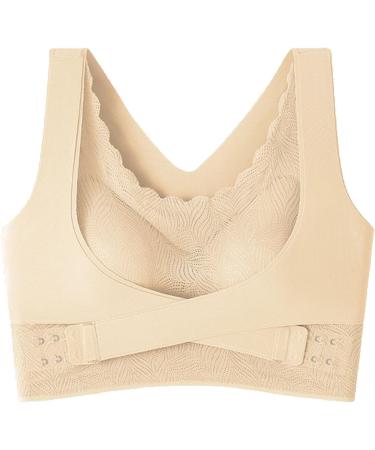 XWSM Dual Support Breast Correction BH | Adjustable Compression Push Up Sport Bra for Women | XXL/XX-Large Skin - Wirefree Comfort - Buy Online on GoSupps.com
