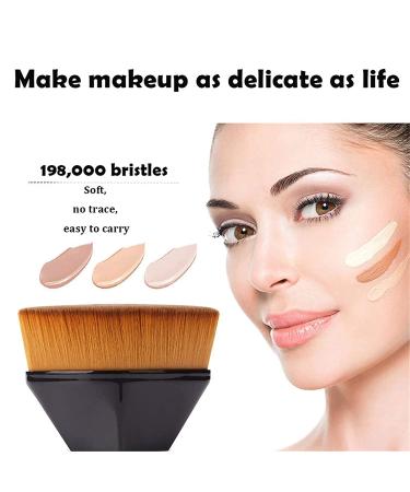 DAMUZHI Foundation Brush - Kabuki Makeup Brush for Blending Liquid & Cream Cosmetics with Protective Case (Black & Pink) - Buy Online on GoSupps.com