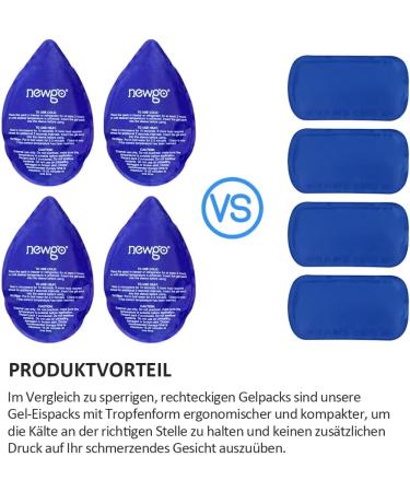 Newgo Wisdom Tooth Cooling Compress 4 Black & Blue Cold Warm Compress Pads for Post-Op Relief - Buy Online on GoSupps.com