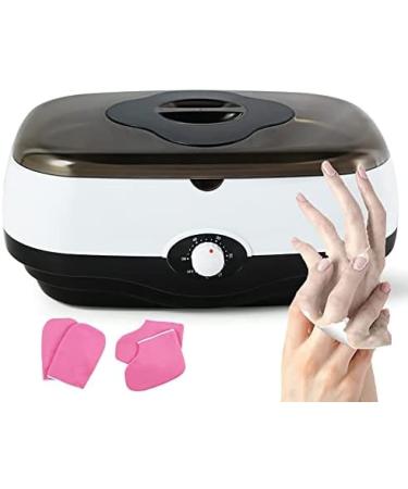 BOR paraffin wax bath for hand and foot 280 W 4 L warmer paraffin wax with high capacity wax warmer moisturizes and renews the skin promotes blood circulation 0-60 C adjustable for black