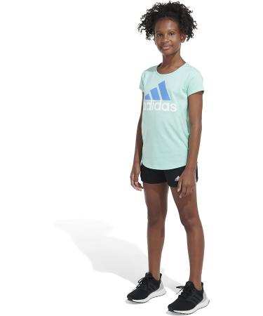 adidas Girls' Short Sleeve Cotton Tee - Easy Green - Size S (7/8) - Buy Online on GoSupps.com