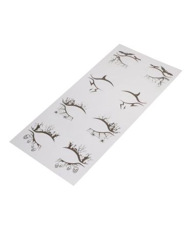 Healvian 20 Pairs Halloween Eyeliner Stickers Makeup Stencil Eyeshadow Sticker Prop Spider Stickers Pvc
